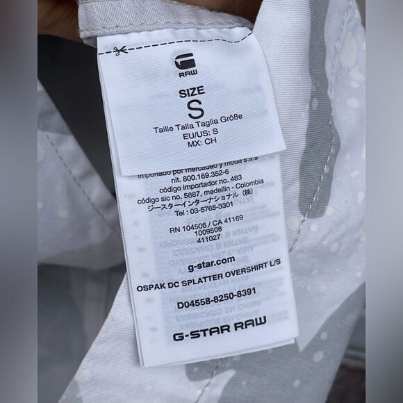 Gstar Ospak Deconstructed Splatter Overshirt small - Picture 13 of 16